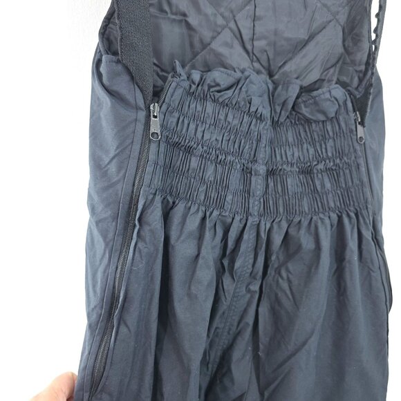 Vintage Polaris Snow Bib Overalls Women Medium Snowmobile Pants Black Straps USA - Picture 8 of 10